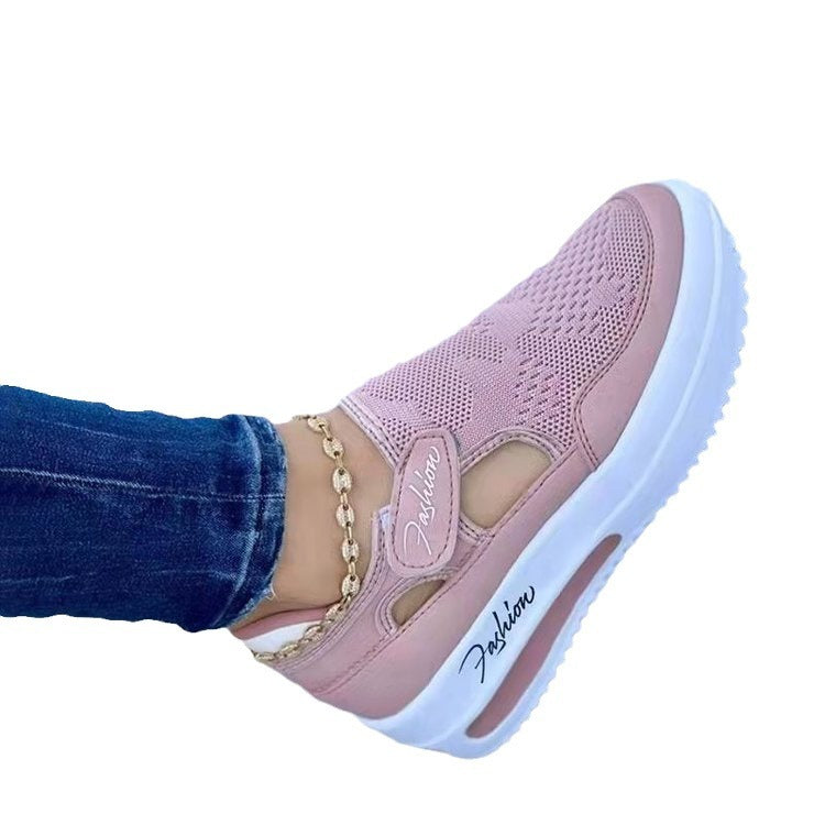 Damen Sportliche Slip-On Sneakers mit atmungsaktivem Mesh-Obermaterial und komfortabler Innensohle R&B