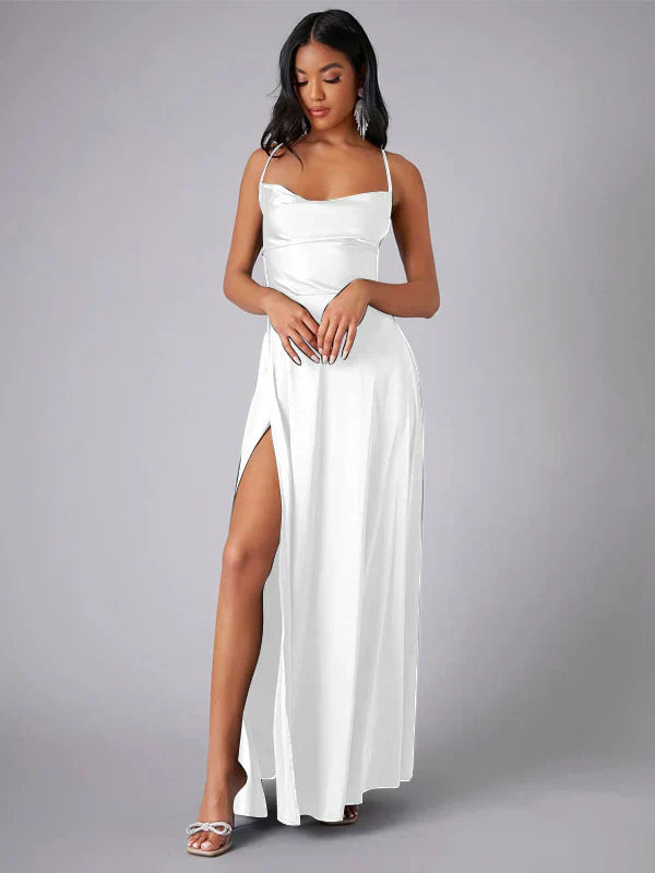 R&B | Elegantes Maxikleid Aus Satin