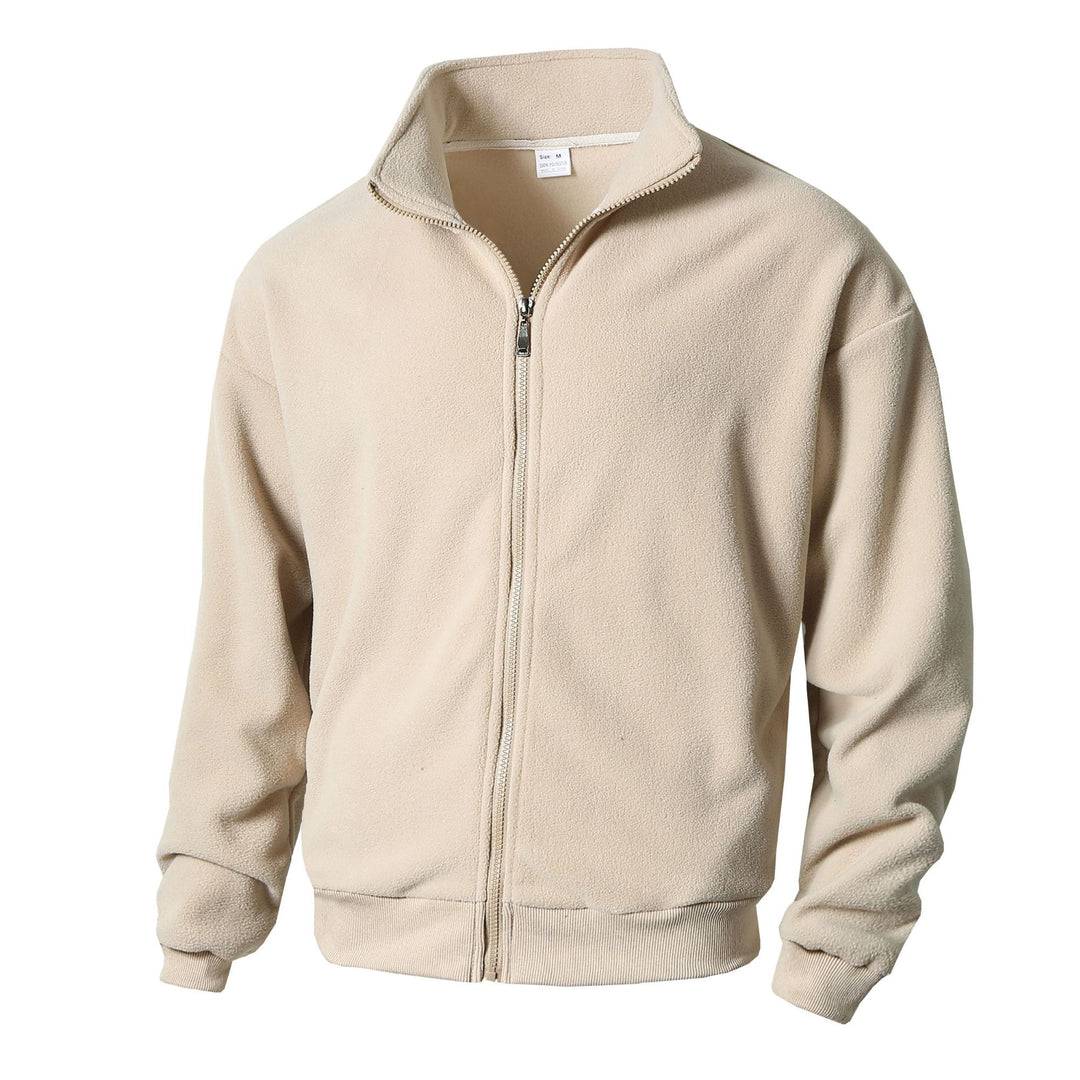 Herren Fleecejacke mit hohem Kragen und durchgehendem Reißverschluss R&B