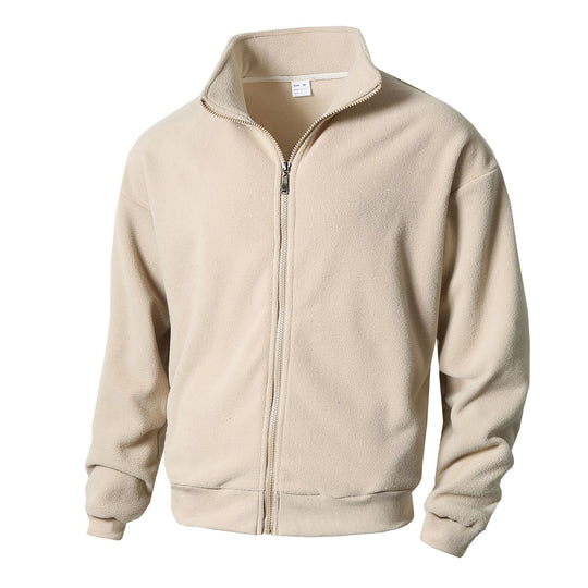 Herren Fleecejacke mit hohem Kragen und durchgehendem Reißverschluss R&B