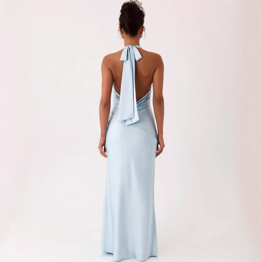 Damen Elegantes Abendkleid mit schickem Halterdesign und fließendem Stoff R&B