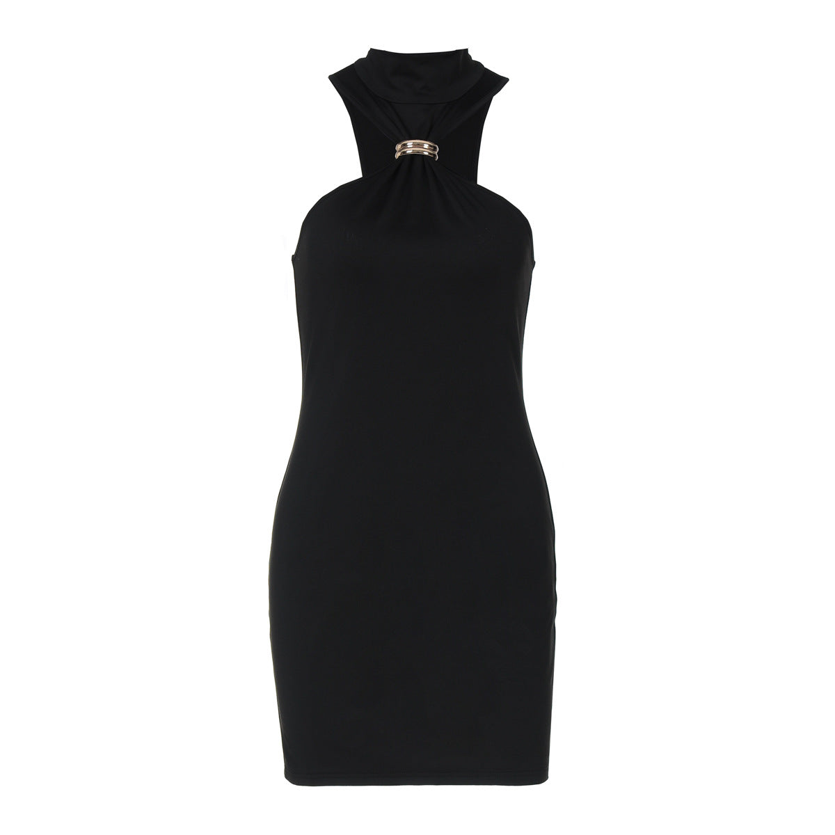 Damen Figurbetontes Minikleid mit elegantem Halterneck R&B