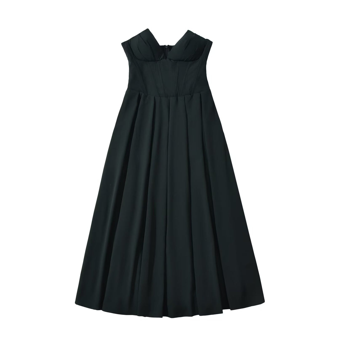 Damen Maxikleid mit elegantem Bustier-Ausschnitt und fließendem Rock R&B