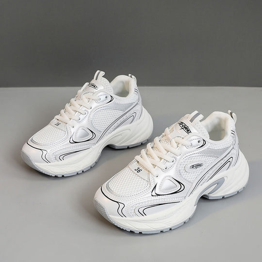 Damen Sportliche Sneakers mit atmungsaktiver Mesh-Oberfläche und gepolsterter Sohle R&B