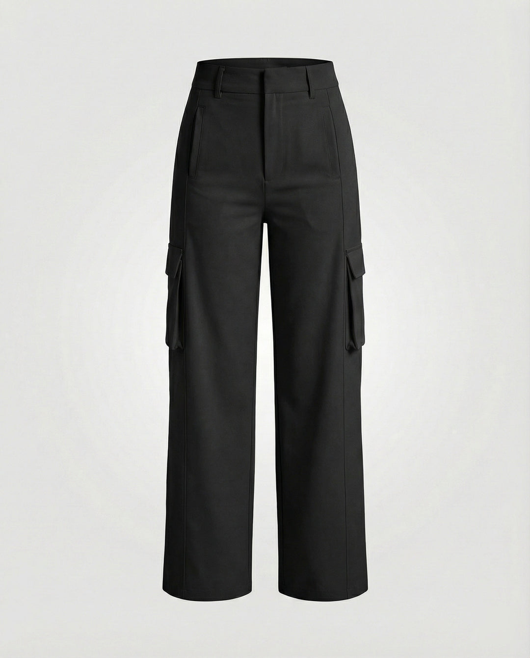 Damen Elegante High-Waist Cargohose mit lässigen Seitentaschen R&B