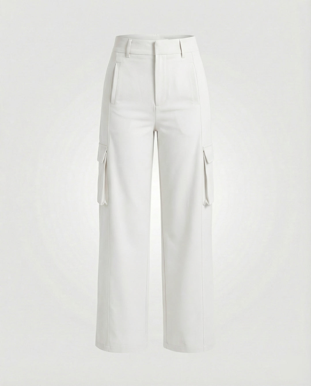 Damen Elegante High-Waist Cargohose mit lässigen Seitentaschen R&B