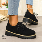 Damen Modische Schnürschuhe mit rutschfester Sohle und dämpfendem Fußbett
