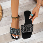 Damen Glamouröse Riemensandalen mit funkelnden Strassdetails R&B