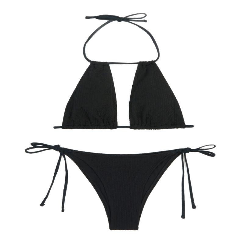 Damen Triangel-Bikini mit modischem Cut-Out und verstellbaren Bändern R&B