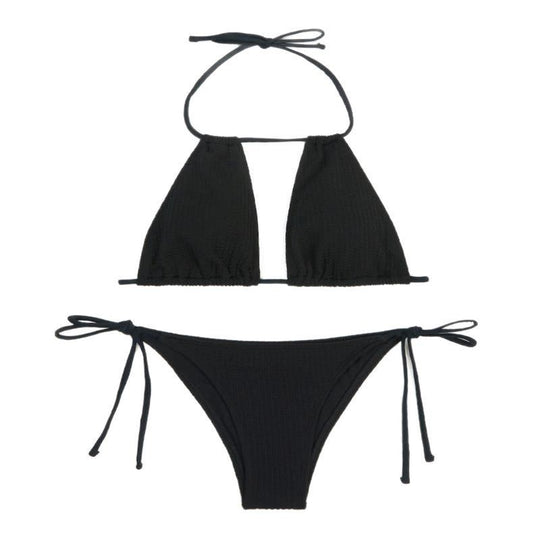 Damen Triangel-Bikini mit modischem Cut-Out und verstellbaren Bändern R&B