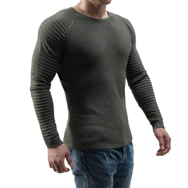 Herren Langarmshirt mit strukturierten Ärmeln R&B