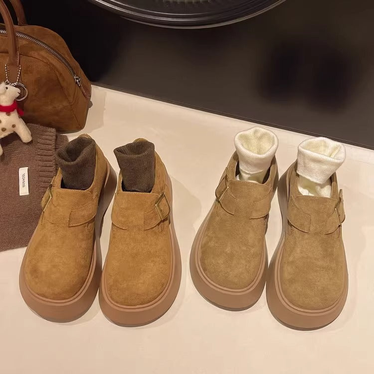 Damen Komfortable Plateau-Clogs mit eleganter Schnallenverzierung R&B