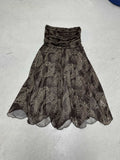 Damenrock mit asymmetrischem Saum und Paisleymuster R&B