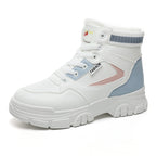 Damen modische High-Top Sneakers mit warmem Innenfutter und strapazierfähigem Obermaterial R&B