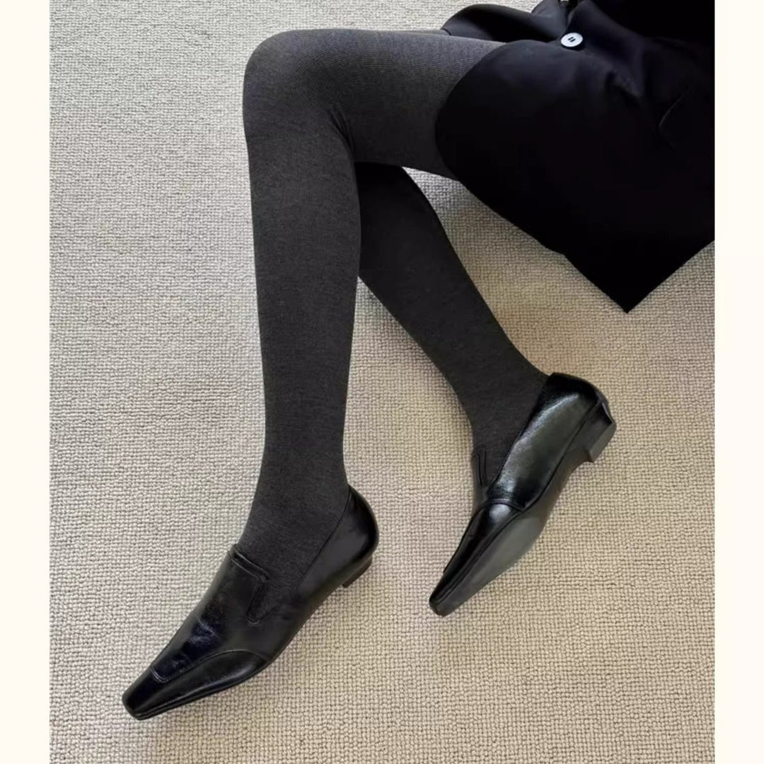 Damen edle Leder Loafers R&B