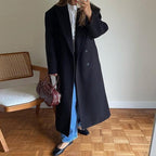 Damen Eleganter doppelt geknöpfter Trenchcoat mit taillierbarem Gürtel und schickem Schnitt
