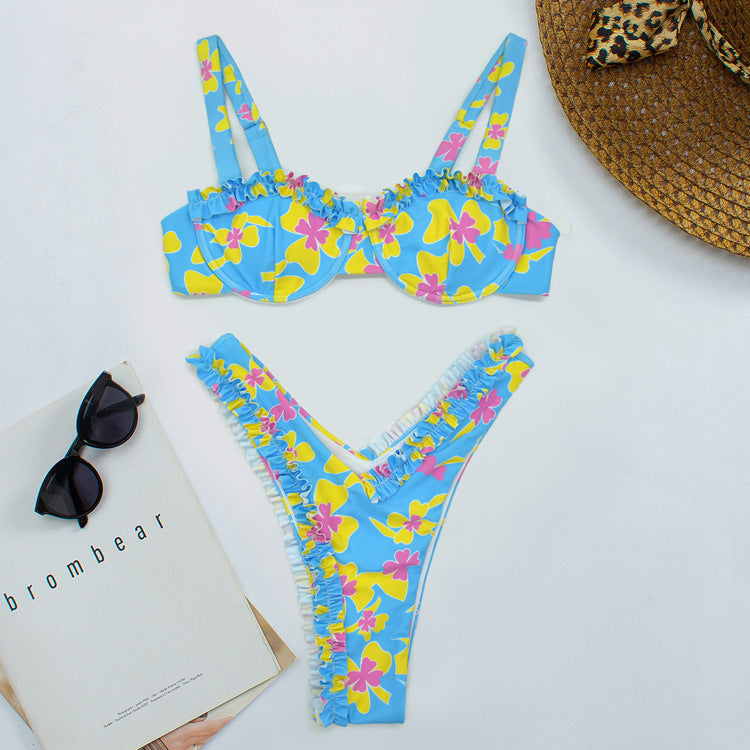 Damen Raffinierter Rüschen-Bikini R&B