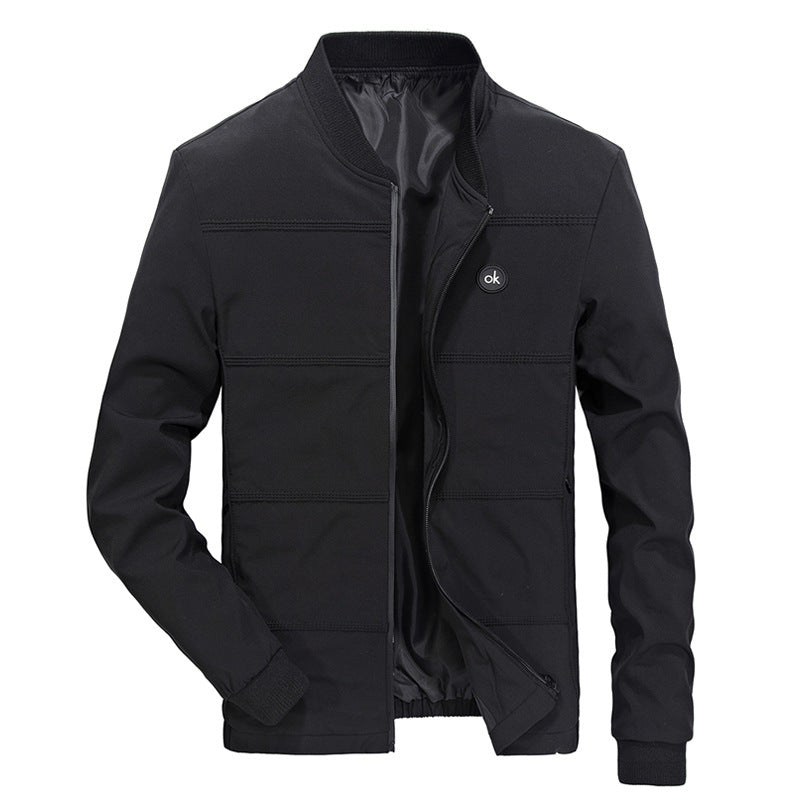 Herren sportliche Bomberjacke mit elastischen Bündchen und praktischen Reißverschlusstaschen