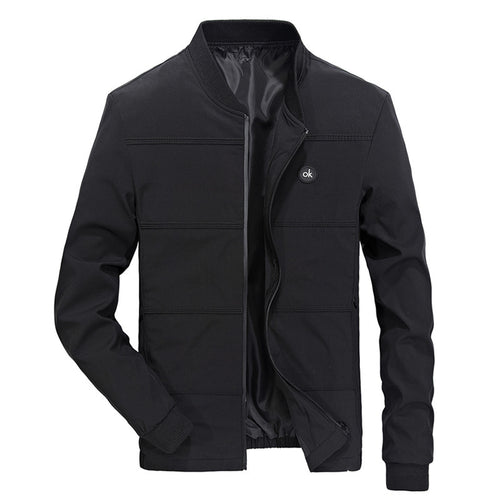 Herren sportliche Bomberjacke mit elastischen Bündchen und praktischen Reißverschlusstaschen R&B