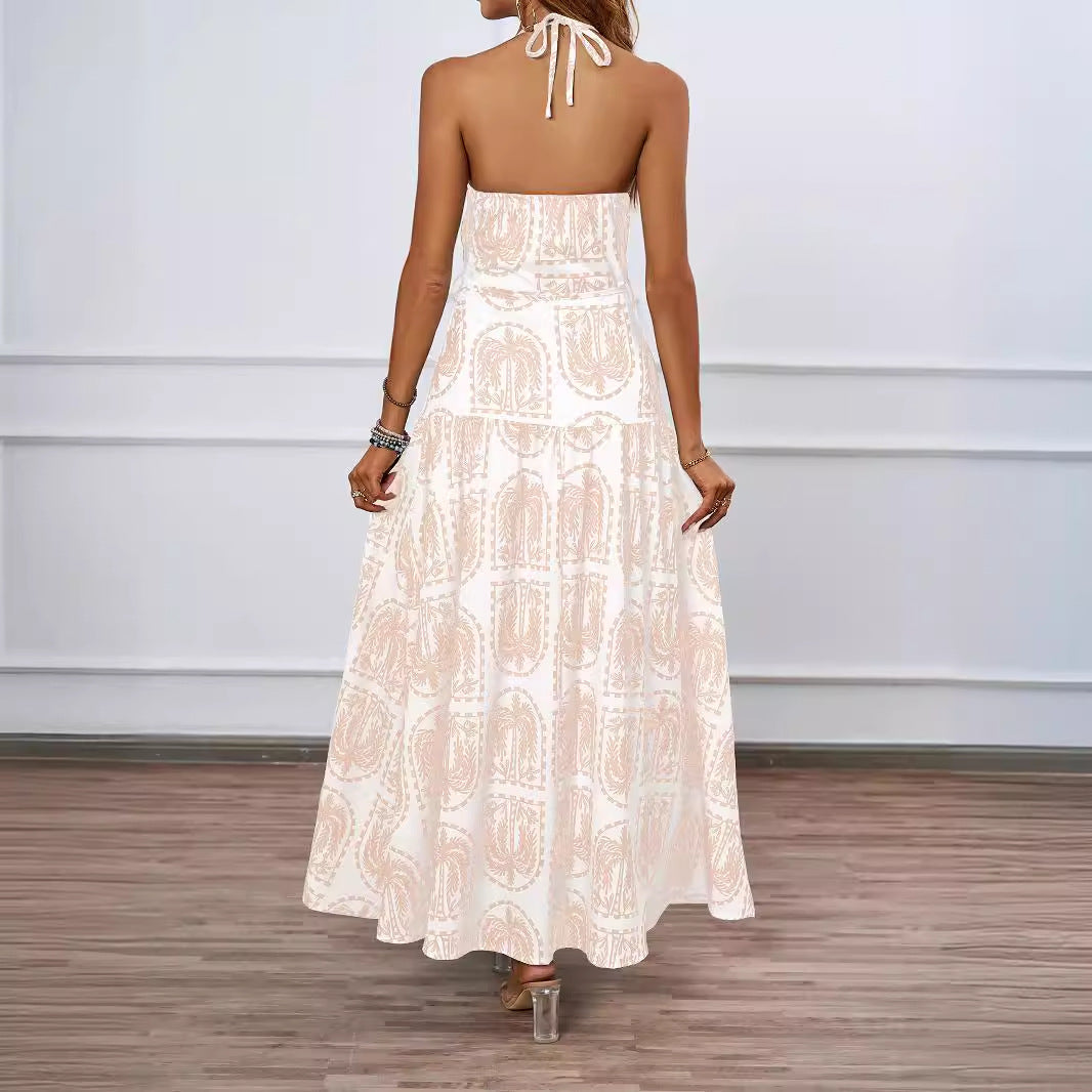 Damen Maxi-Kleid mit verspieltem Muster und eleganter Silhouette R&B