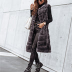 Damen Fleece-Weste mit trendigem Kragen und weichem Innenfutter R&B