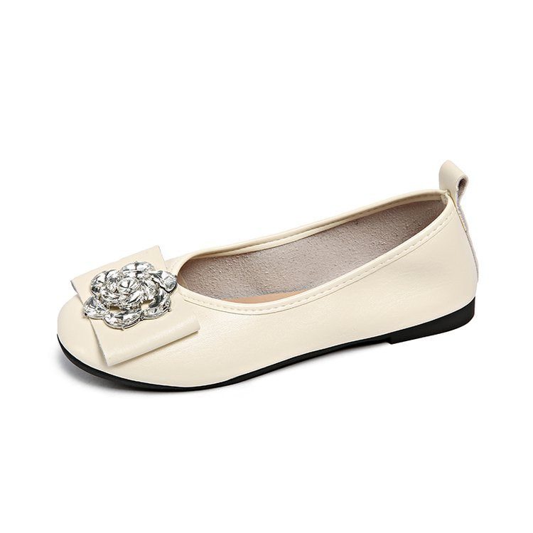 Damen Ballerinas mit eleganter Schleifenverzierung und funkelndem Schmuck R&B