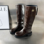 Damen Hochwertige Leder-Stiefel mit bequemem Innenfutter und robustem Profil R&B