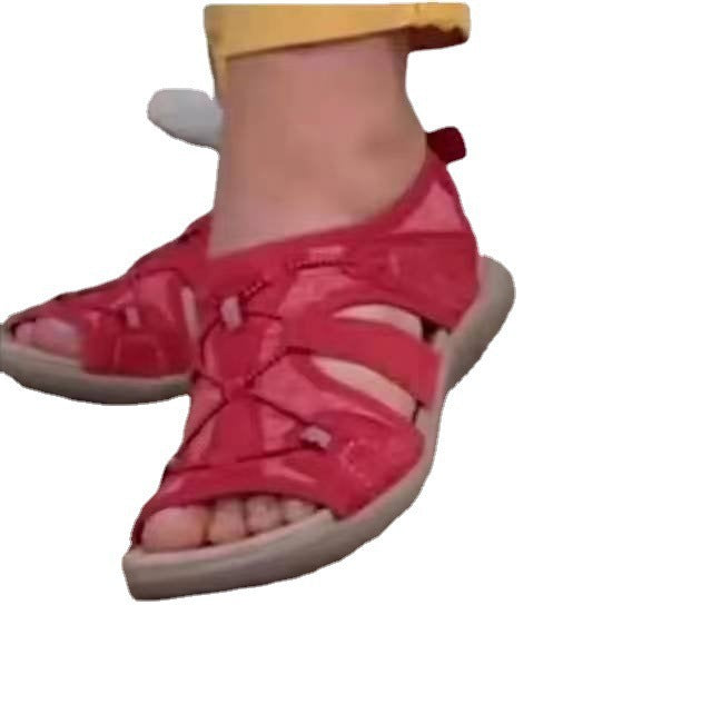 Damen bequeme Riemchen-Sandalen mit ergonomischem Fußbett R&B