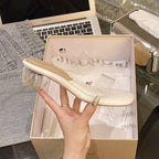 Damen Modische Mules mit blockiertem Absatz und komfortablem Fußbett