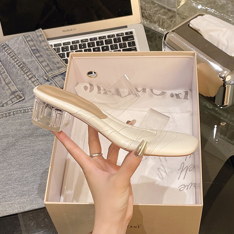 Damen Modische Mules mit blockiertem Absatz und komfortablem Fußbett