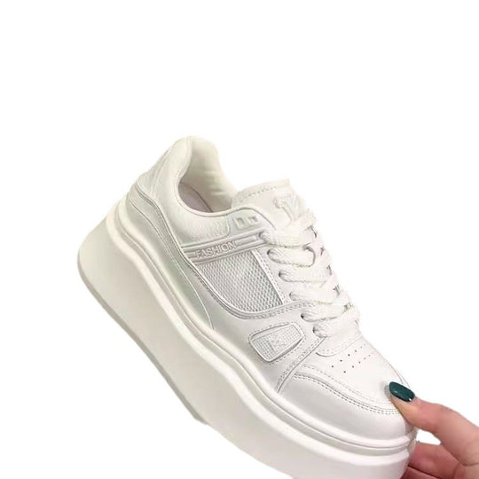 Damen sportive Sneakers mit doppelter Sohle und Kontrastnähten R&B