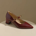 Damen Pumps mit elegantem Riemchen und komfortablem Blockabsatz
