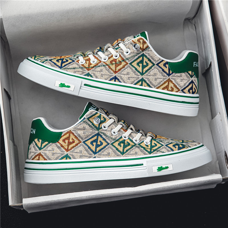Damen Sportliche Sneakers mit modernem Muster und rutschfester Sohle R&B