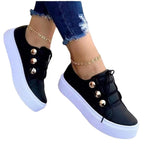 Damen Modische Plateausneaker mit glänzenden Akzenten und komfortablem Innenfutter R&B