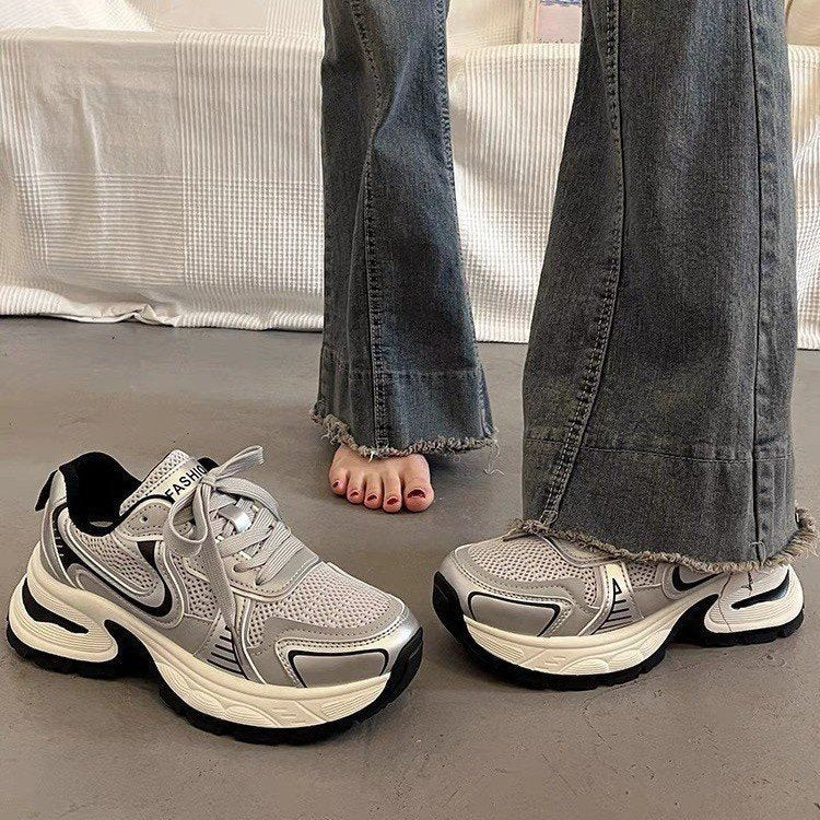 Damen Sportliche Laufschuhe mit atmungsaktiver Mesh-Oberfläche und dämpfender Sohle R&B