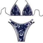 Damen Triangel-Bikini mit floralem Design und verstellbaren Trägern R&B