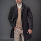 Herren Wollmantel minimalistisch