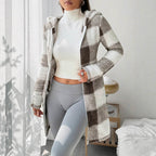 Damen Leopardenmuster Plüschjacke R&B