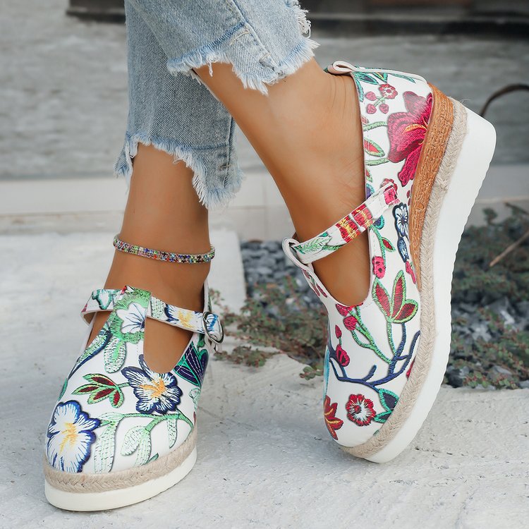 Damen modische und bequeme Sandaletten mit floralem Design R&B
