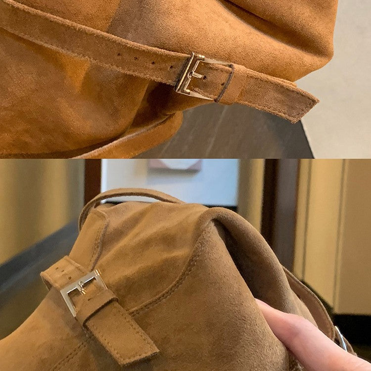 Damen Elegante Stiefel mit verstellbarem Riemen und komfortablem Fußbett R&B