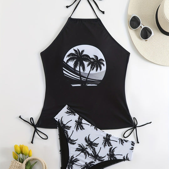 Damen Bikiniset mit Palmenmuster von R&B