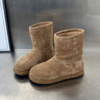 Damen Kuschelboots mit weichem Innenfutter und trendiger Leopardenmusterung R&B