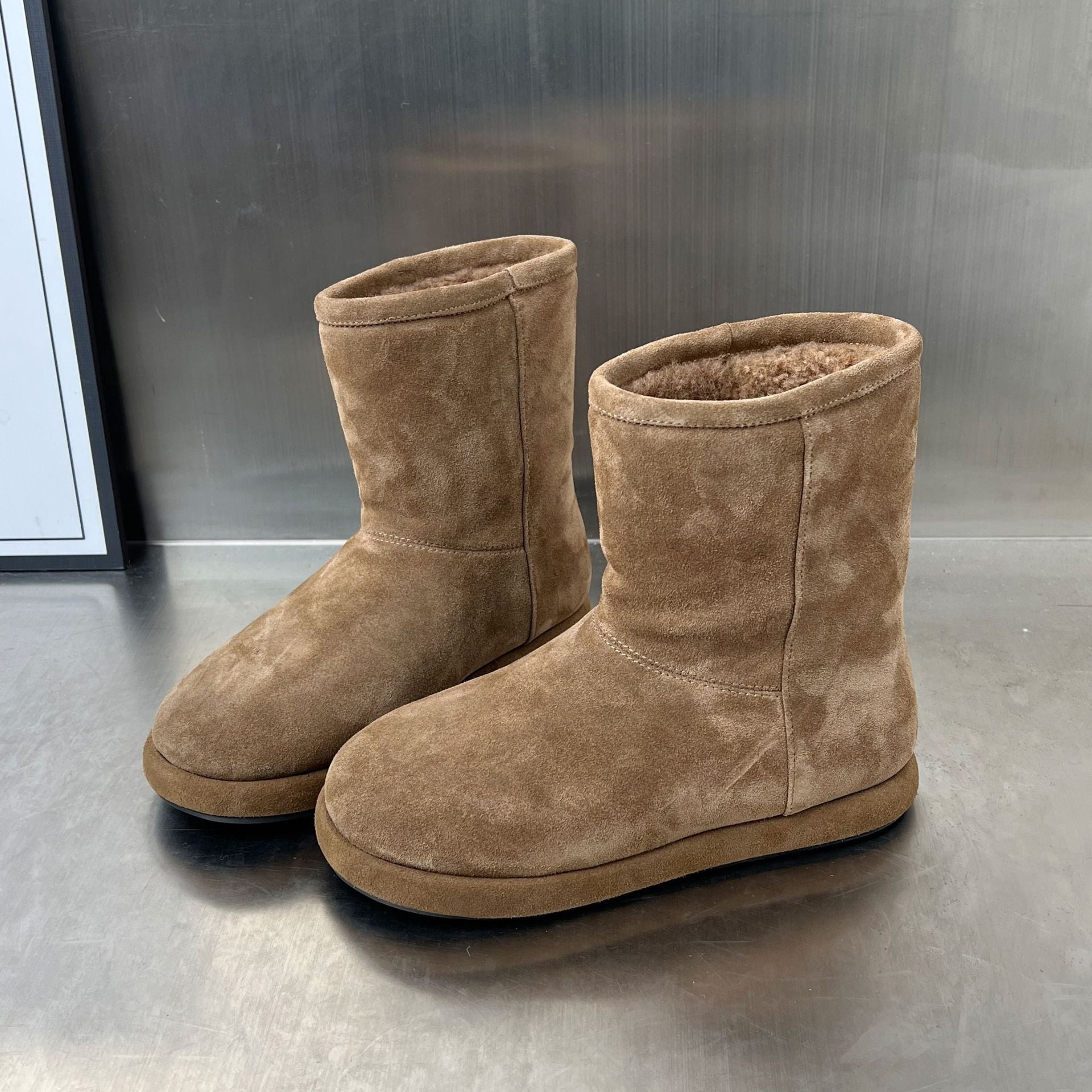 Damen Kuschelboots mit weichem Innenfutter und trendiger Leopardenmusterung R&B