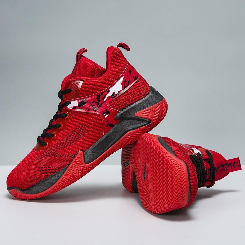 Damen Sportliche High-Performance Basketball-Sneaker mit atmungsaktiver Mesh-Oberfläche und dämpfender Sohle R&B