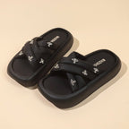 Damen Mode-Slipper mit funkelnden Applikationen R&B