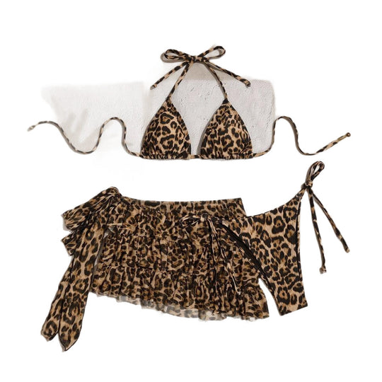 Damen Triangel-Bikini mit voluminösem Wickelrock R&B