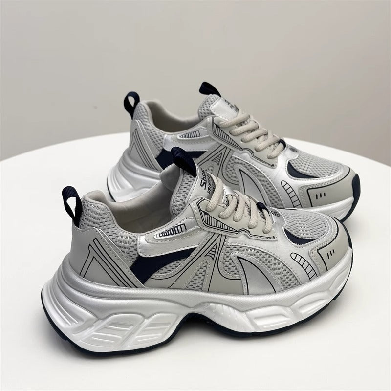 Damen Sportliche Laufsneaker mit atmungsaktiver Mesh-Technologie und dämpfendem Sohlenprofil R&B