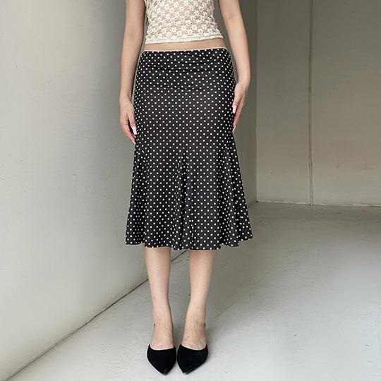 Damen Midi-Rock mit sanft fallendem Saum und elastischem Bund R&B