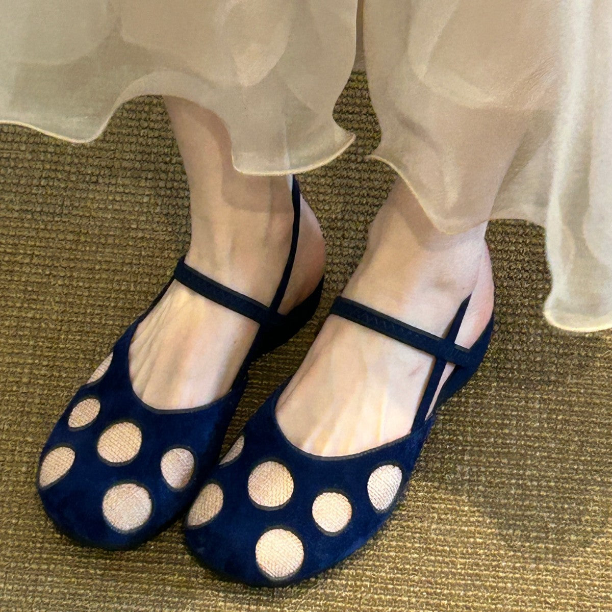 Damen Bequeme Ballerinas mit kontrastierenden Applikationen R&B