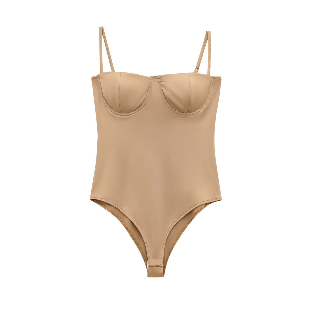 Damen stilvoller Bodys mit Bügel und verstellbaren Trägern R&B